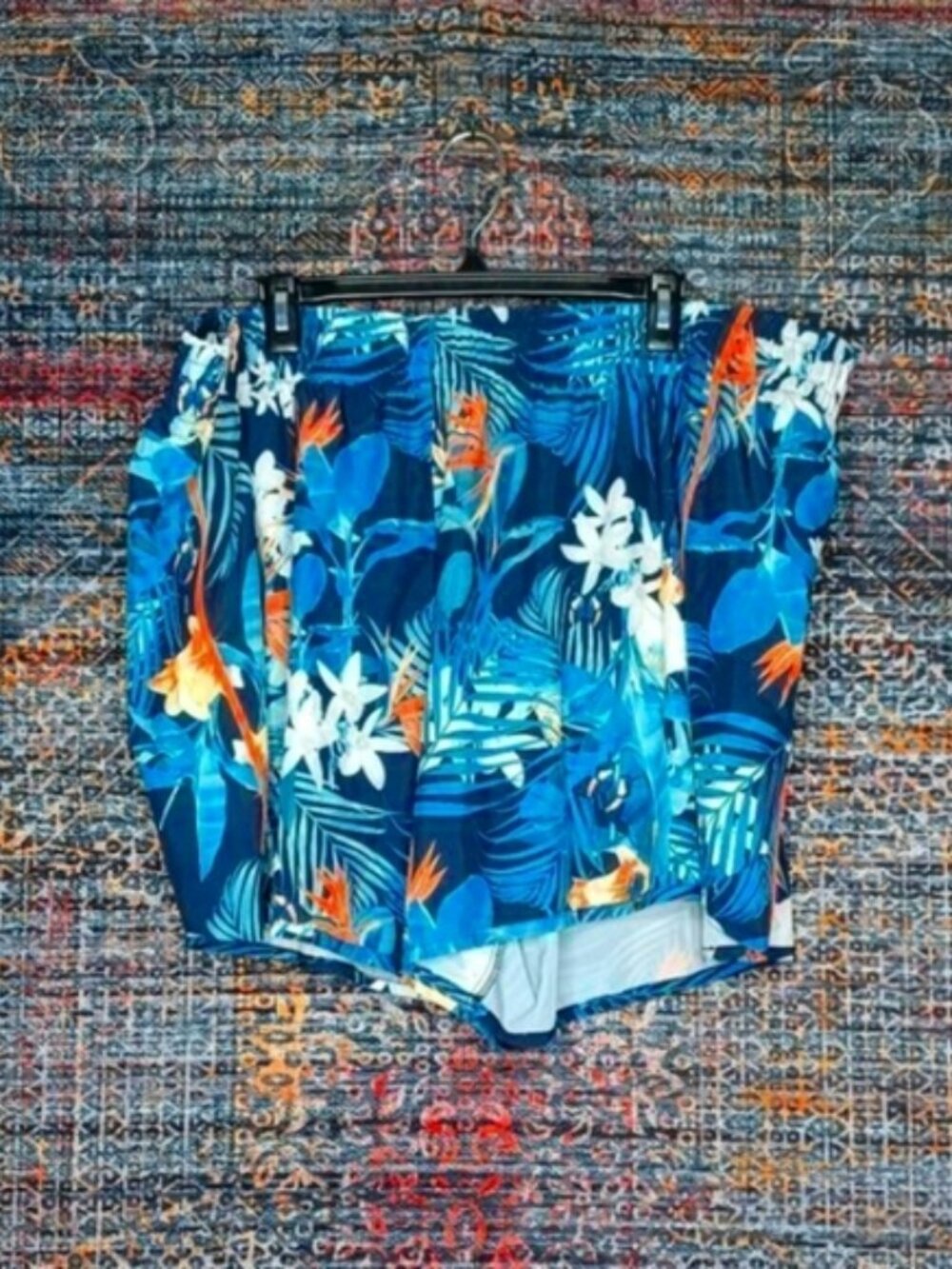 Xersion womens colorful floral Hawaiian stretch running shorts 3X NWOT